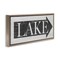 Stupell Industries Distressed Lake Arrow Sign Framed Floater Canvas Wall Art